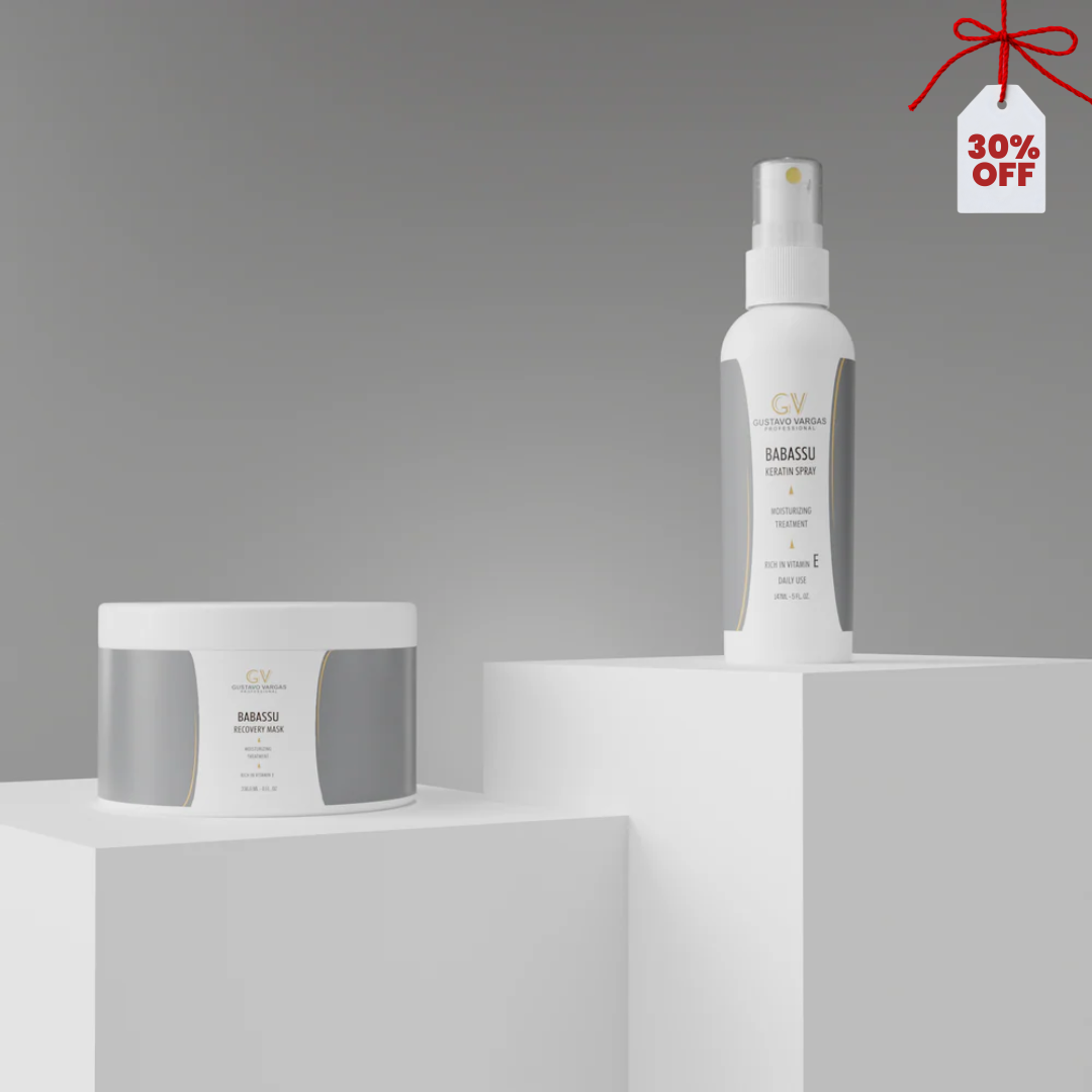 Babassu Keratin Spray and Recovery Mask Combo